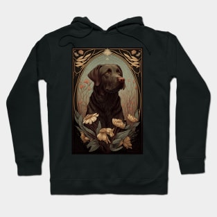 Chocolate Brown Labrador - Art Nouveau Style Hoodie